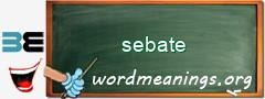 WordMeaning blackboard for sebate